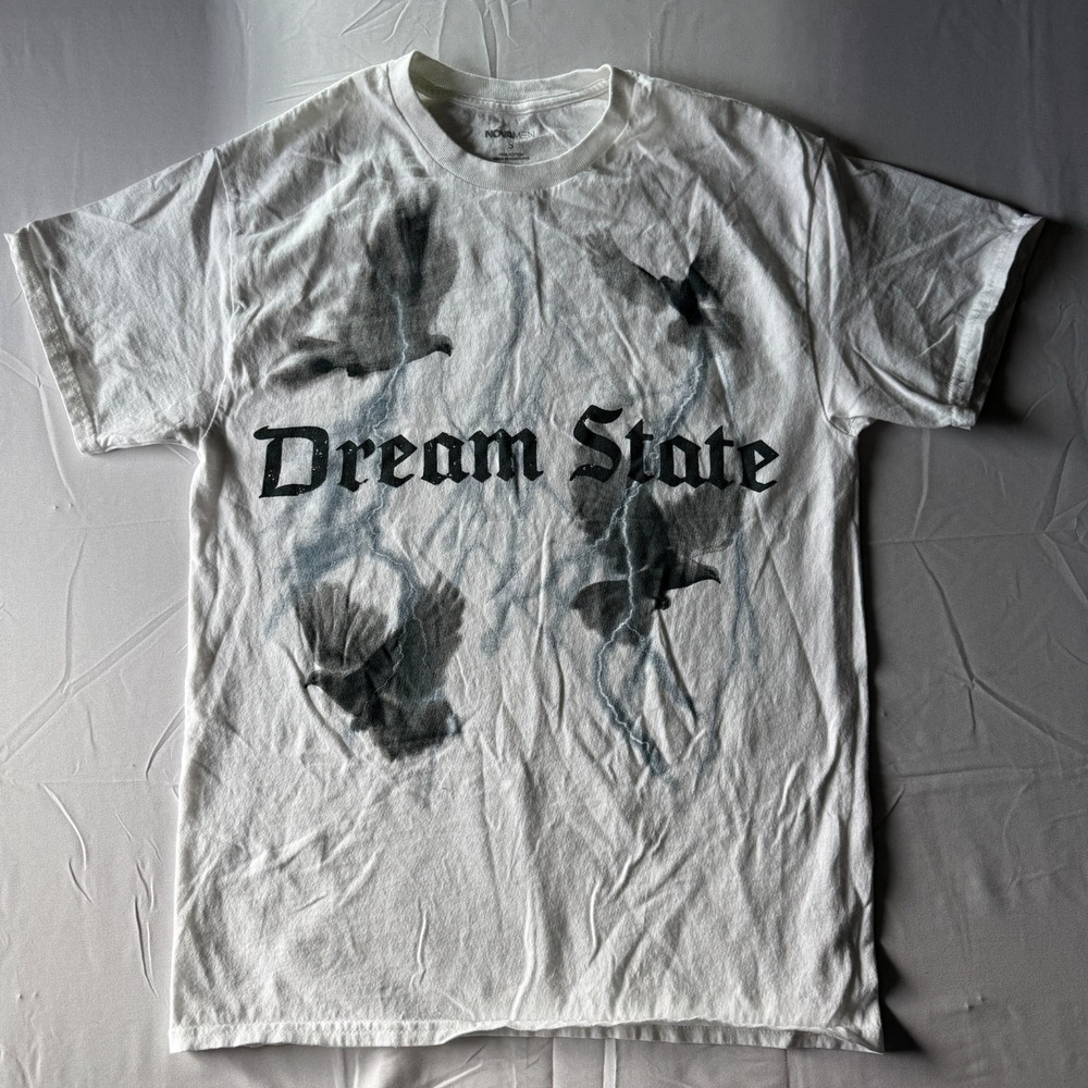 Fashion Nova Dream State Oversized Graphic T-Shirt Mens S White 100% Cotton NWOT